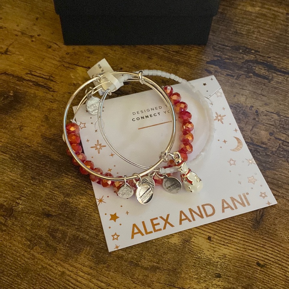 NIB Alex and Ani Holiday Snowman